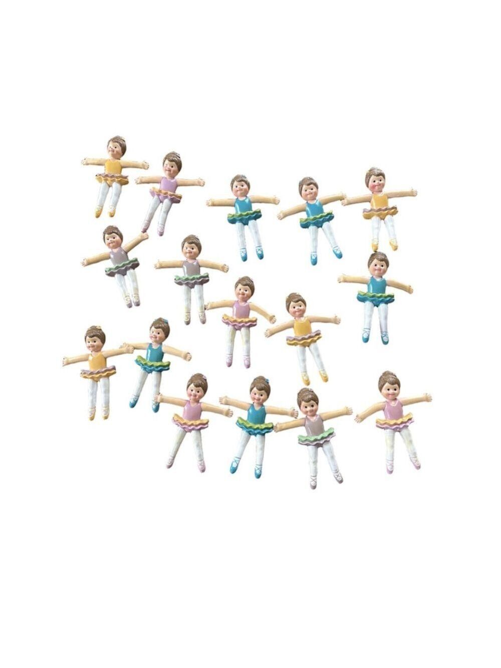 Vintage Unbranded Holiday Decor Ballerina Dolls One Size White Pink Blue Yellow
